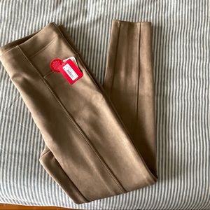 Spanx camel suede leggings